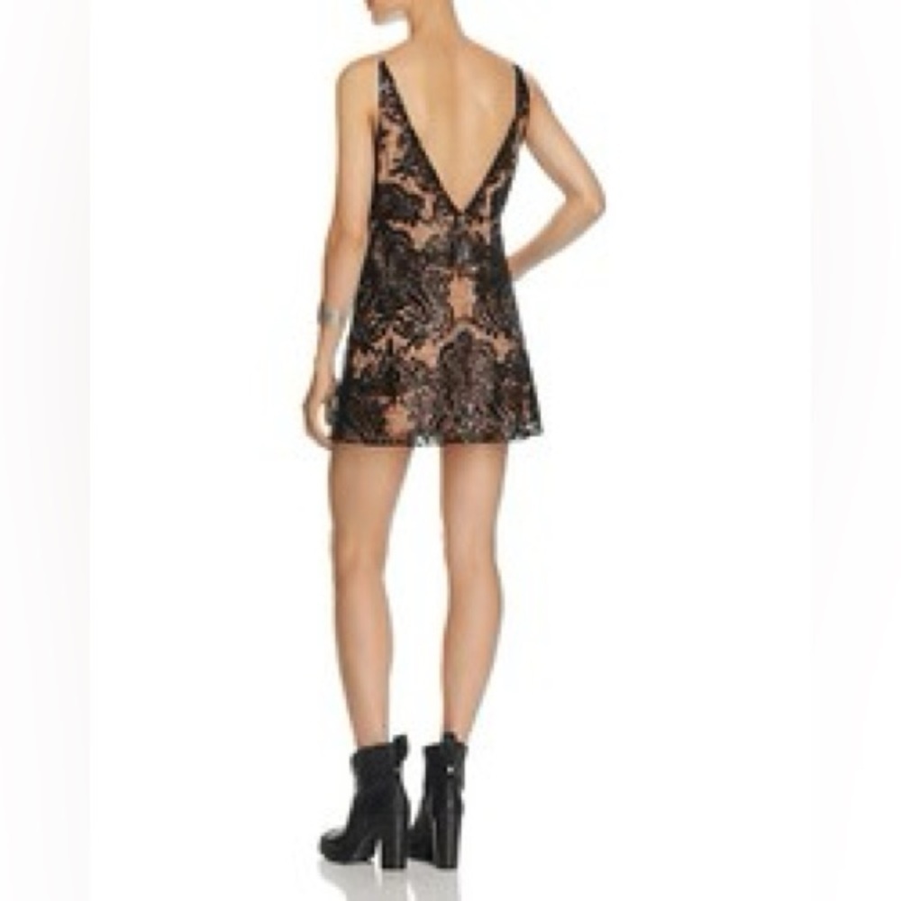 Free People Night Shimmers Mini Dress in Black - Picture 2 of 10